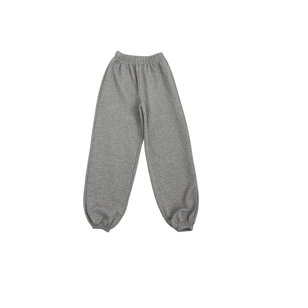 Princess Polly Waffle Knit Baggy Casual Loose Gray Jogger Sweatpants Size 4